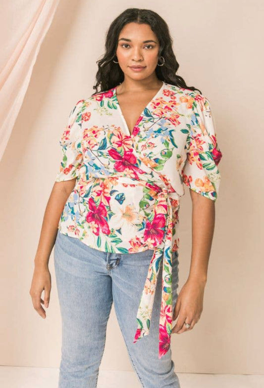 Angie Printed Plus Size Top
