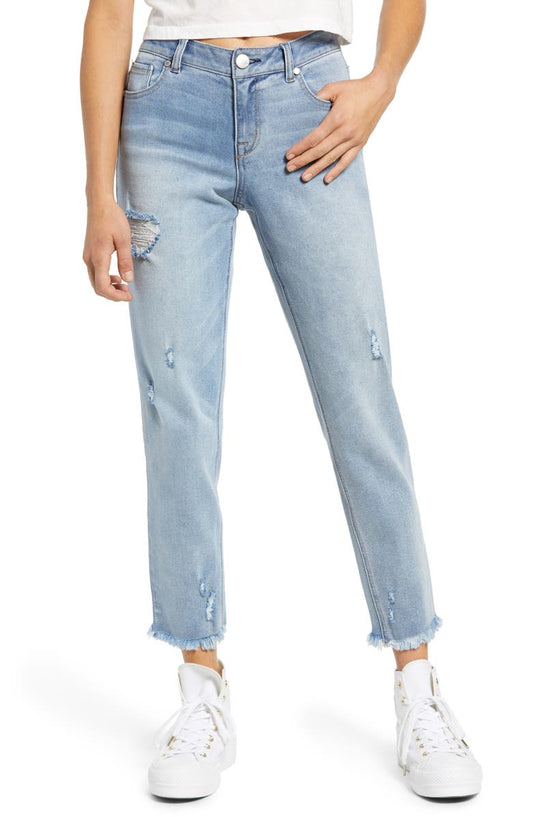 1822 Denim RE:DENIM Rigid-Look Girlfriend Jeans