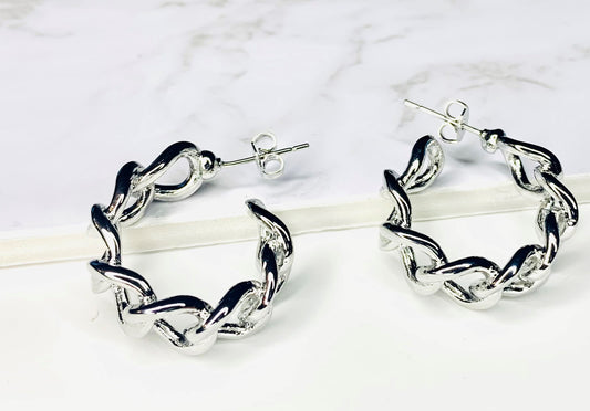 Silver Hoop Earrings
